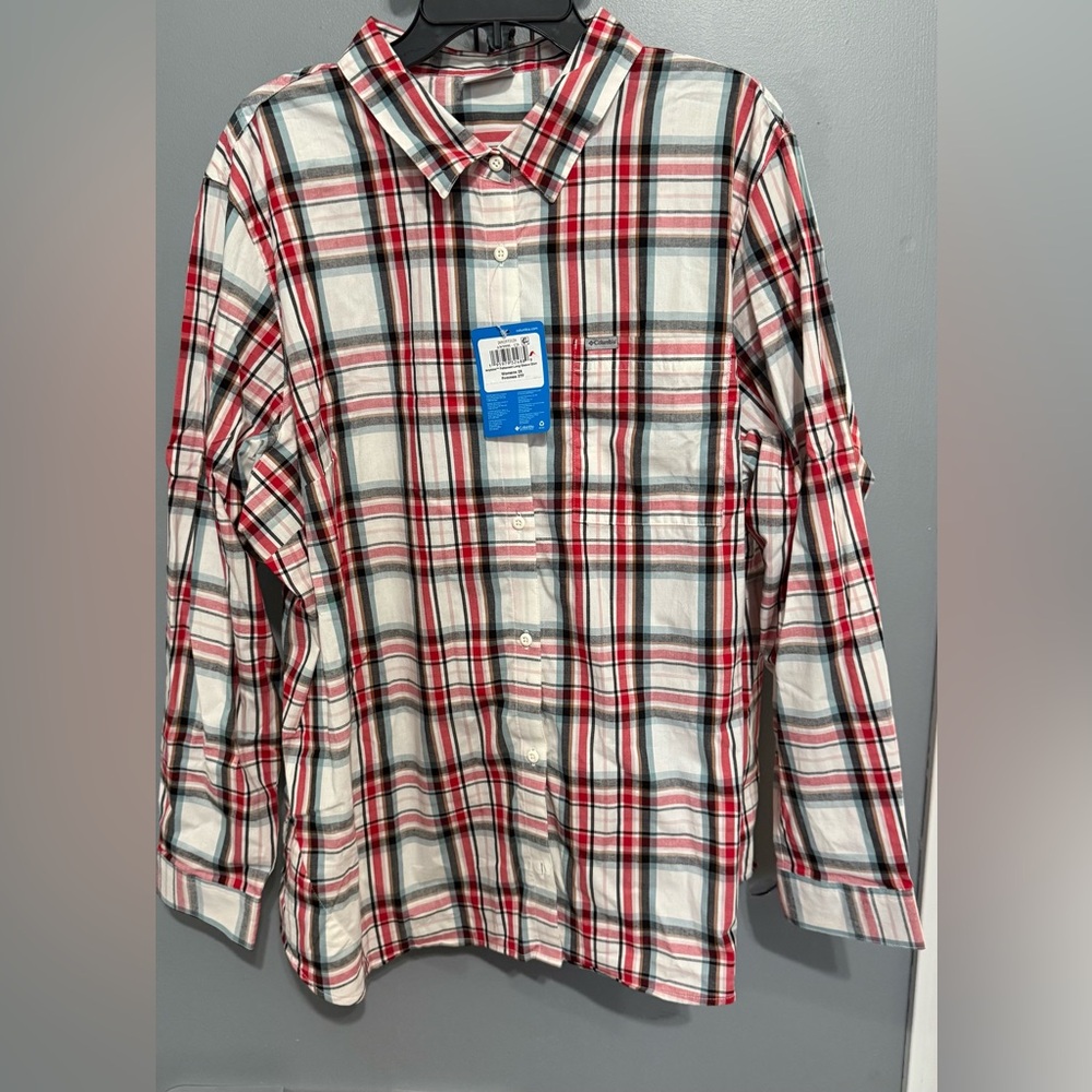 NWT Columbia plaid patten shirt